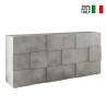Dama Ct S Gray Cement Living Room Storage Sideboard with 3 Doors On Sale