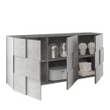 Dama Ct S Gray Cement Living Room Storage Sideboard with 3 Doors Sale