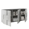 Sideboard living room storage unit 3 doors cement grey Dama Ct S Sale