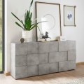 Dama Ct S Gray Cement Living Room Storage Sideboard with 3 Doors Promotion