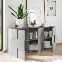 Dama Ct S Gray Cement Living Room Storage Sideboard with 3 Doors Catalog