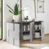 Dama Ct S Gray Cement Living Room Storage Sideboard with 3 Doors Catalog