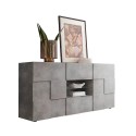 Living room sideboard 181cm 2 doors 2 drawers chequered concrete Dama Ct M Offers