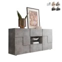 Living room sideboard 181cm 2 doors 2 drawers chequered concrete Dama Ct M On Sale
