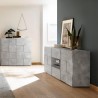 Living room sideboard 181cm 2 doors 2 drawers chequered concrete Dama Ct M Sale