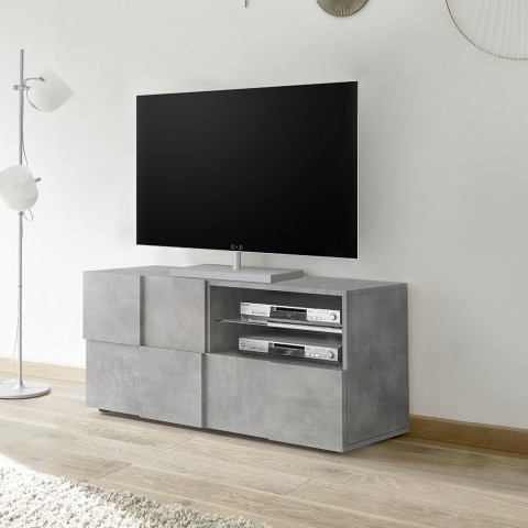 Modern design TV stand 121x42cm concrete grey Petite Ct Dama Promotion