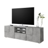Tecum Ct Dama Cement Chess Design TV Stand with 2 Doors and Drawer Offers
