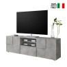 Tecum Ct Dama Cement Chess Design TV Stand with 2 Doors and Drawer On Sale