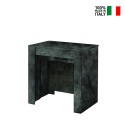 Wing dining table 54-252cm black modern extending console table Offers