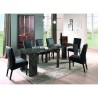 Wing dining table 54-252cm black modern extending console table Discounts