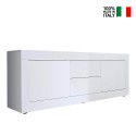 TV stand 2 doors 2 drawers modern 210cm white high gloss Visio Wh On Sale