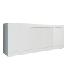 Sideboard living room cupboard 4 doors 207cm modern glossy white Altea Wh Offers