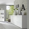Sideboard living room cupboard 4 doors 207cm modern glossy white Altea Wh Discounts