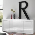 Sideboard living room cupboard 4 doors 207cm modern glossy white Altea Wh Catalog
