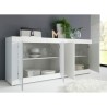 Sideboard living room cupboard 4 doors 207cm modern glossy white Altea Wh Choice Of
