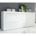 Sideboard living room cupboard 4 doors 207cm modern glossy white Altea Wh Bulk Discounts