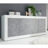 Modern living room sideboard 4 doors glossy white cement 207cm Altea BC Bulk Discounts