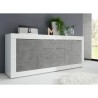 Sideboard 2 doors 3 drawers glossy white cement 210cm Tribus BC Basic Bulk Discounts