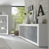Sideboard 2 doors 3 drawers glossy white cement 210cm Tribus BC Basic Catalog
