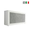 Modern living room sideboard 3 doors glossy white cement Modis BC Basic On Sale