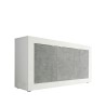 Modern living room sideboard 3 doors glossy white cement Modis BC Basic Offers