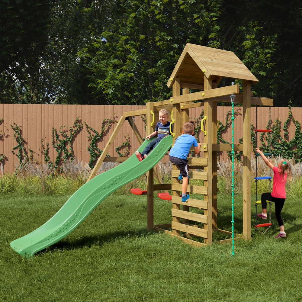 Outdoor Playground with Slide, Climbing House, Swings Mixter