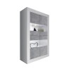 Living room showcase 4 modern glossy white cement doors Tina BC Basic. Offers