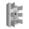 Living room showcase 4 modern glossy white cement doors Tina BC Basic. Sale