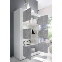 Living room showcase 4 modern glossy white cement doors Tina BC Basic. Bulk Discounts