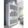 Living room showcase 4 modern glossy white cement doors Tina BC Basic. Catalog
