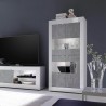 Living room showcase 4 modern glossy white cement doors Tina BC Basic. Discounts