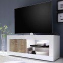 Mobile TV stand glossy white living room wood Diver BW Basic Discounts