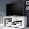 Mobile TV stand glossy white living room wood Diver BW Basic Choice Of