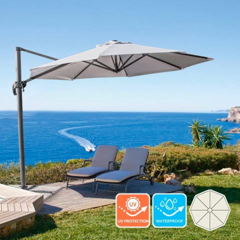 Paradise 3 m Octagonal Cantilever Garden Parasol with Base Included Promotion