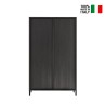 Modern design black wooden wardrobe sideboard with 2 doors and 4 compartments by Bogarde Steel. On Sale