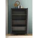 Modern design black wooden wardrobe sideboard with 2 doors and 4 compartments by Bogarde Steel. Discounts