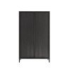 Modern design black wooden wardrobe sideboard with 2 doors and 4 compartments by Bogarde Steel. Offers