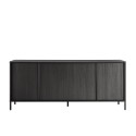Charly Steel Modern Black Wood Kitchen & Living Room Sideboard with 4 Doors, 205cm Offers