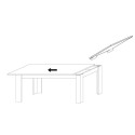 Dyon Basic Extendable White Gloss Dining Table with Wooden Accents 90x137-185cm Discounts