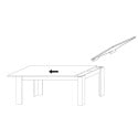 Extendable glossy white wooden kitchen table 90x137-185cm Dyon Basic. Discounts