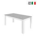 Modern white cement Cesar Basic dining table 180x90cm On Sale