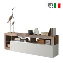 Glossy white wooden TV cabinet wit Dorian BP On Sale