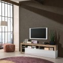 Glossy white wooden TV cabinet wit Dorian BP Discounts
