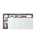 Modern design living room sideboard with 4 glossy black and white doors Cadiz BX Offers