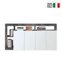 Modern design living room sideboard with 4 glossy black and white doors Cadiz BX On Sale