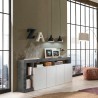 Modern design living room sideboard with 4 glossy black and white doors Cadiz BX Price