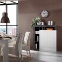 Blume BX Modern Black Sideboard with Glossy White Doors Discounts