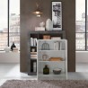 Blume BX Modern Black Sideboard with Glossy White Doors Catalog