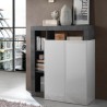 Blume BX Modern Black Sideboard with Glossy White Doors Promotion