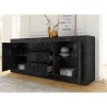 Modern black marble effect sideboard with 2 doors and 3 drawers Tribus MB Basic. Sale